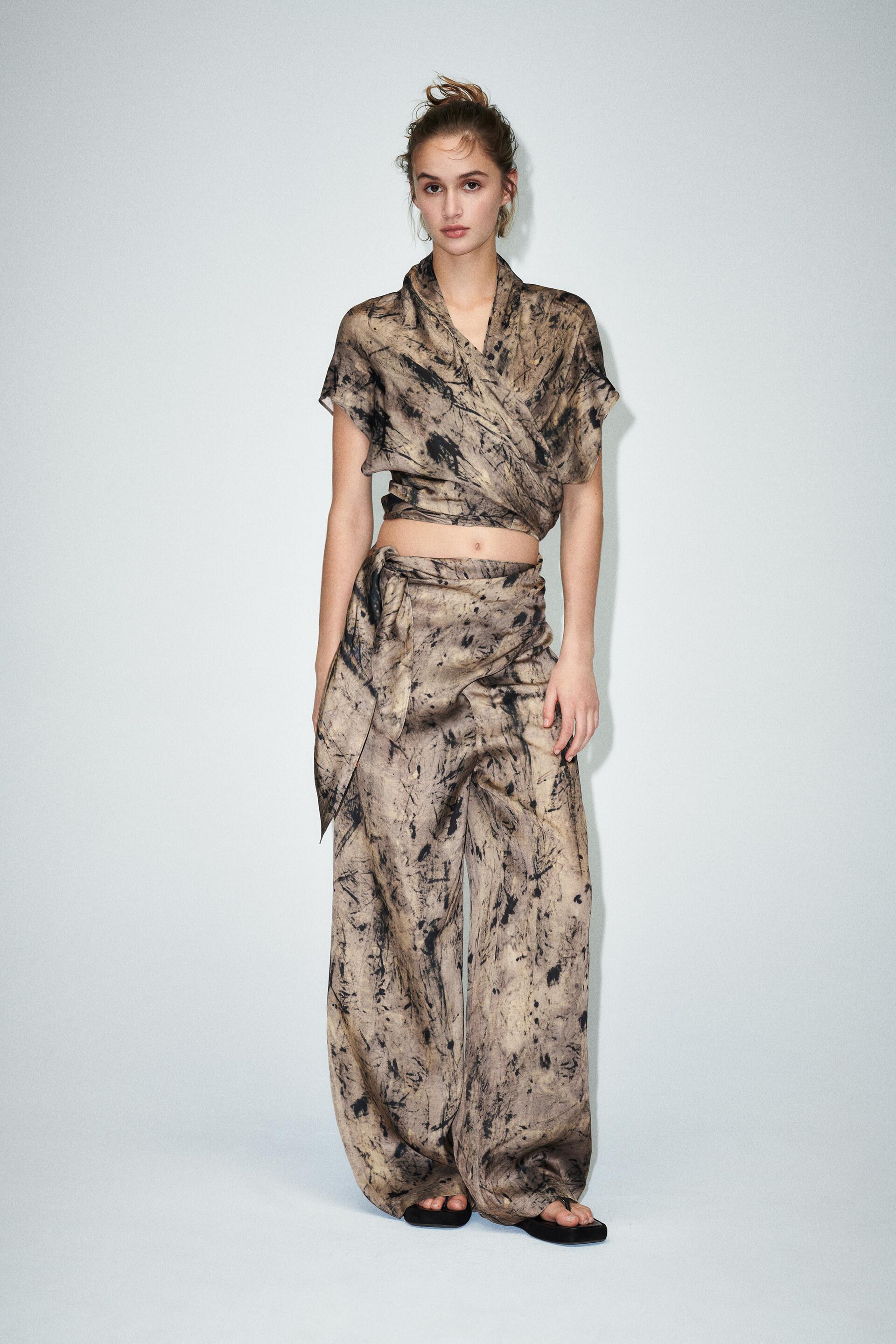 

Брюки женские ZARA 02438682 бежевые XS (доставка из-за рубежа), 02438682