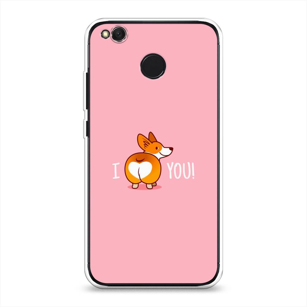 

Чехол на Xiaomi Redmi 4X "Корги I love you", Розовый;коричневый;белый, 31450-1