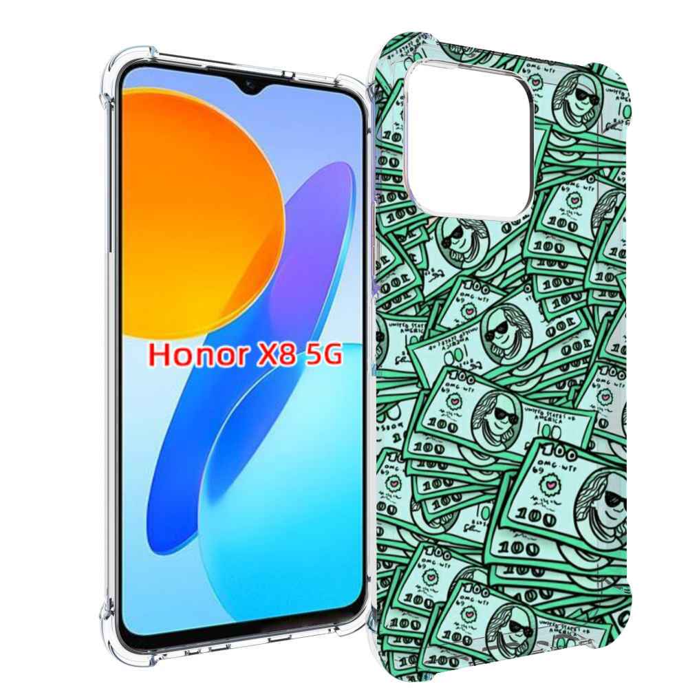 

Чехол MyPads доллары картинка для Honor X8 5G, Прозрачный, Tocco