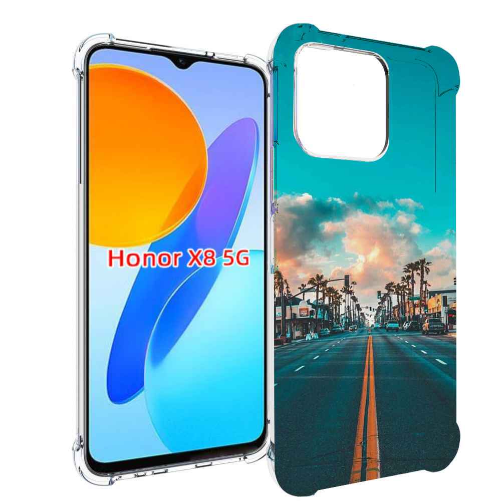 

Чехол MyPads дорога-в-лос-анджелес для Honor X8 5G, Прозрачный, Tocco