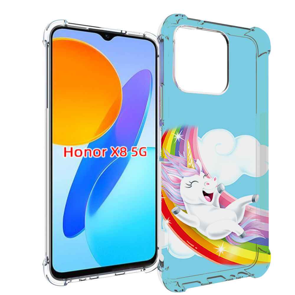 

Чехол MyPads единорог-на-радуге для Honor X8 5G, Прозрачный, Tocco