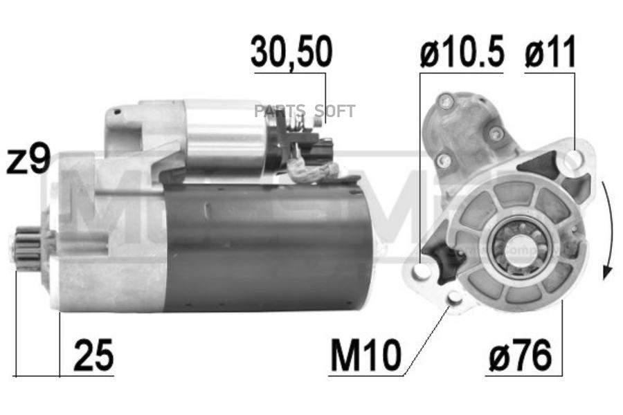 

Стартер ERA 12 V 2,0kW 220922