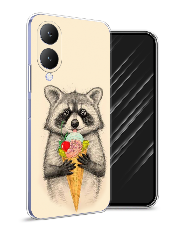 

Чехол Awog на Vivo Y17s "Енот с мороженым", 269850-1