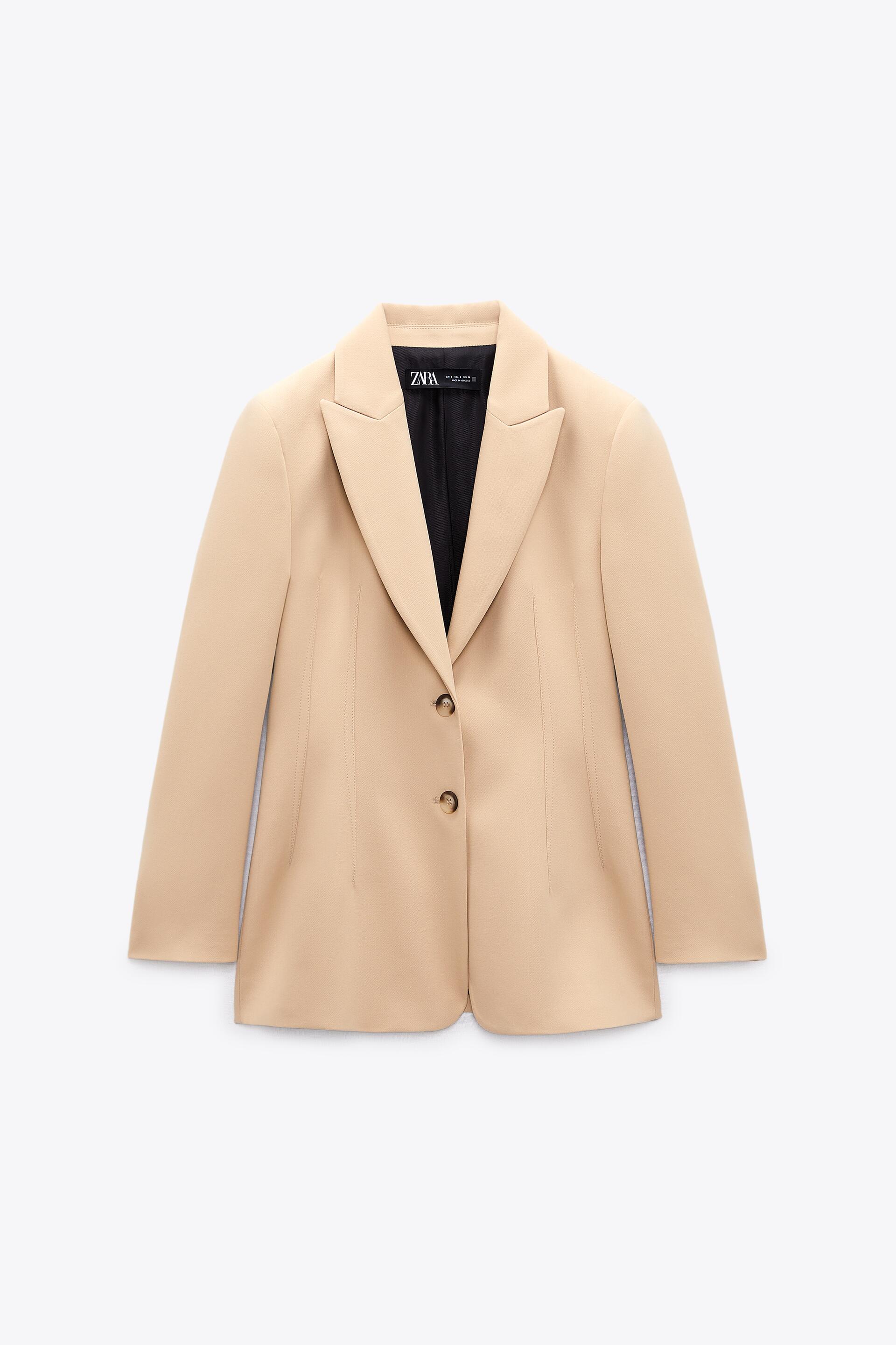 

Пиджак женский ZARA 02454640 бежевый M (доставка из-за рубежа), 02454640
