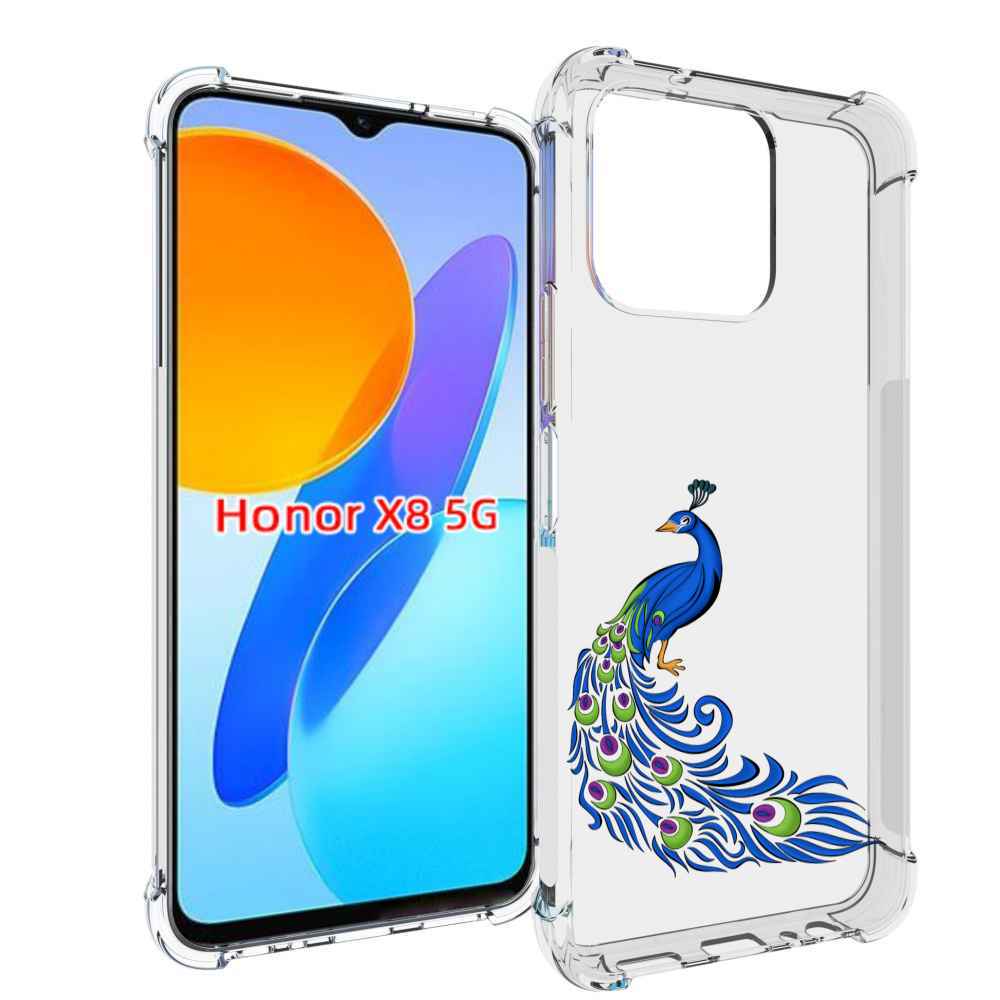 

Чехол MyPads жарптица-голубая для Honor X8 5G, Прозрачный, Tocco