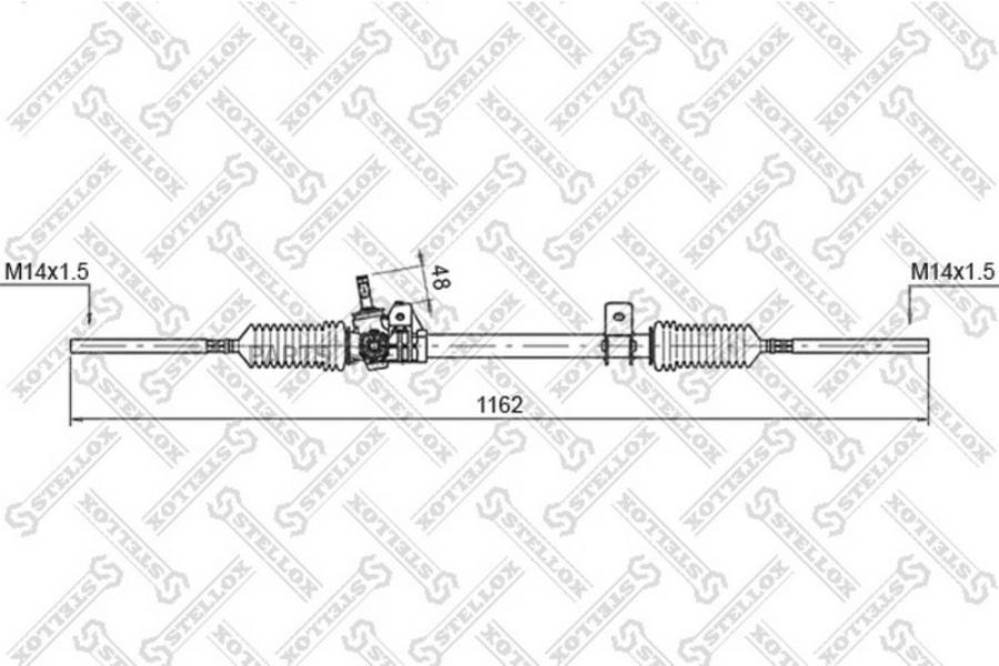 

00-35003-Sx рейка Рулевая Мех-Ская 51853 Renault R19 88-96 Stellox 0035003SX