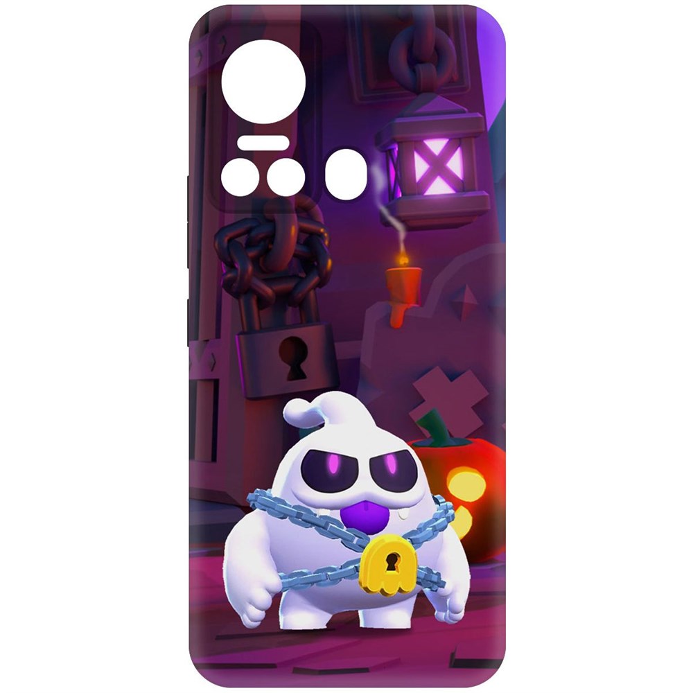 

Чехол-накладка Krutoff Soft Case Brawl Stars - Призрак Скуик для ITEL Vision 5 черный