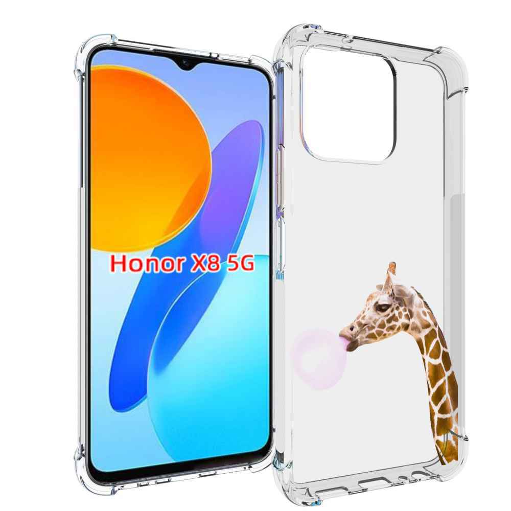 

Чехол MyPads жираф-с-жвачкой для Honor X8 5G, Прозрачный, Tocco
