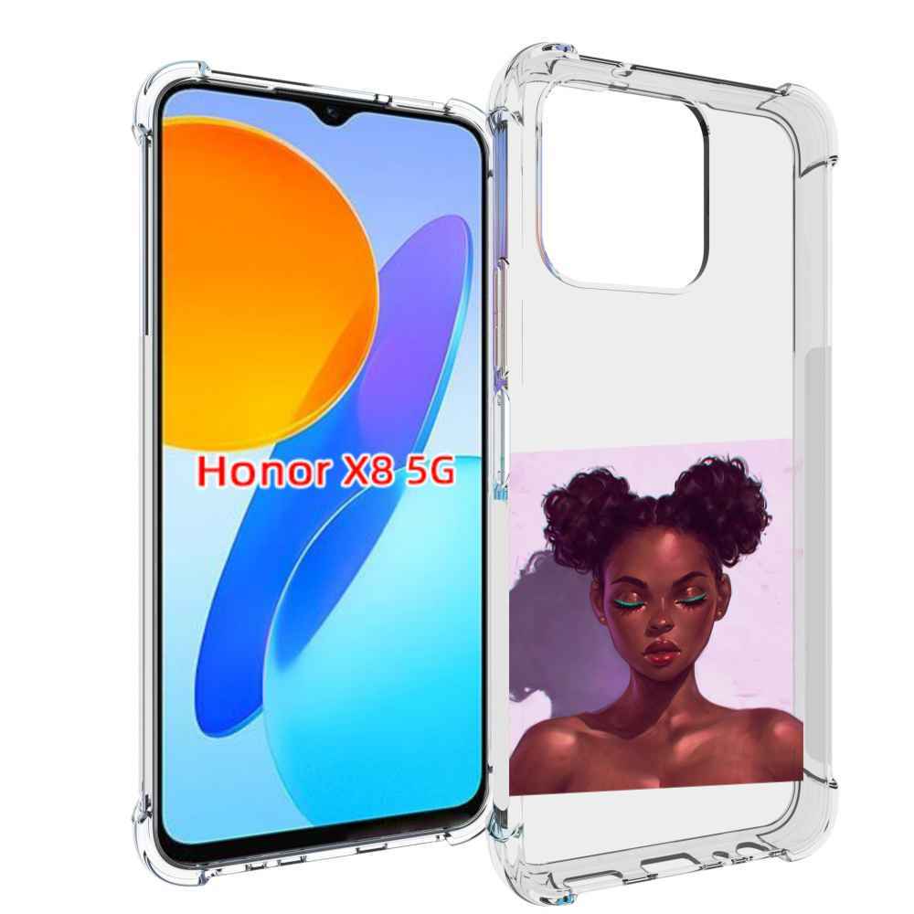 

Чехол MyPads зеленые-стрелки женский для Honor X8 5G, Прозрачный, Tocco