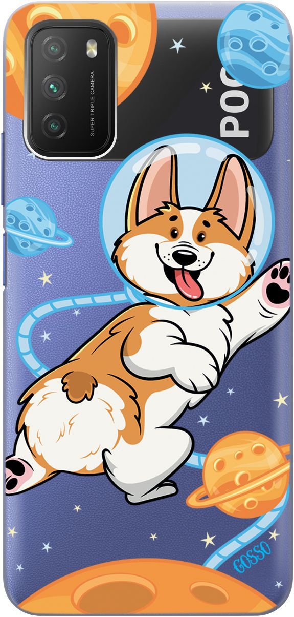 

Чехол на Xiaomi Redmi 9T "CosmoCorgi" прозрачный, Прозрачный;коричневый, 1830