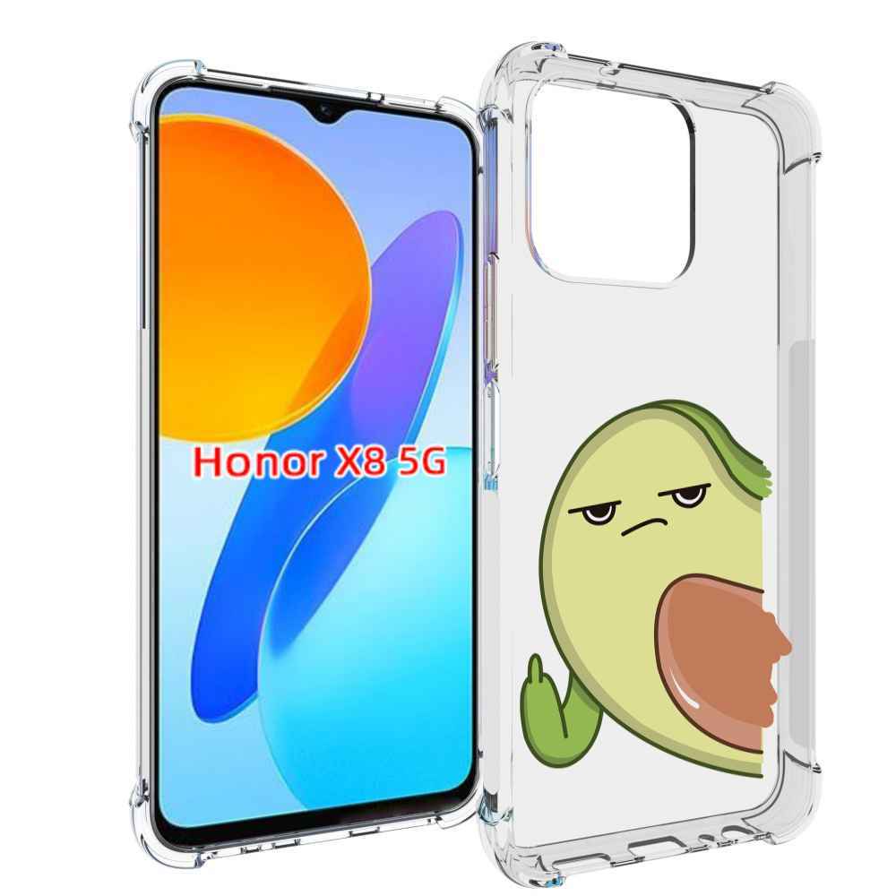 

Чехол MyPads злой-авокадо для Honor X8 5G, Прозрачный, Tocco