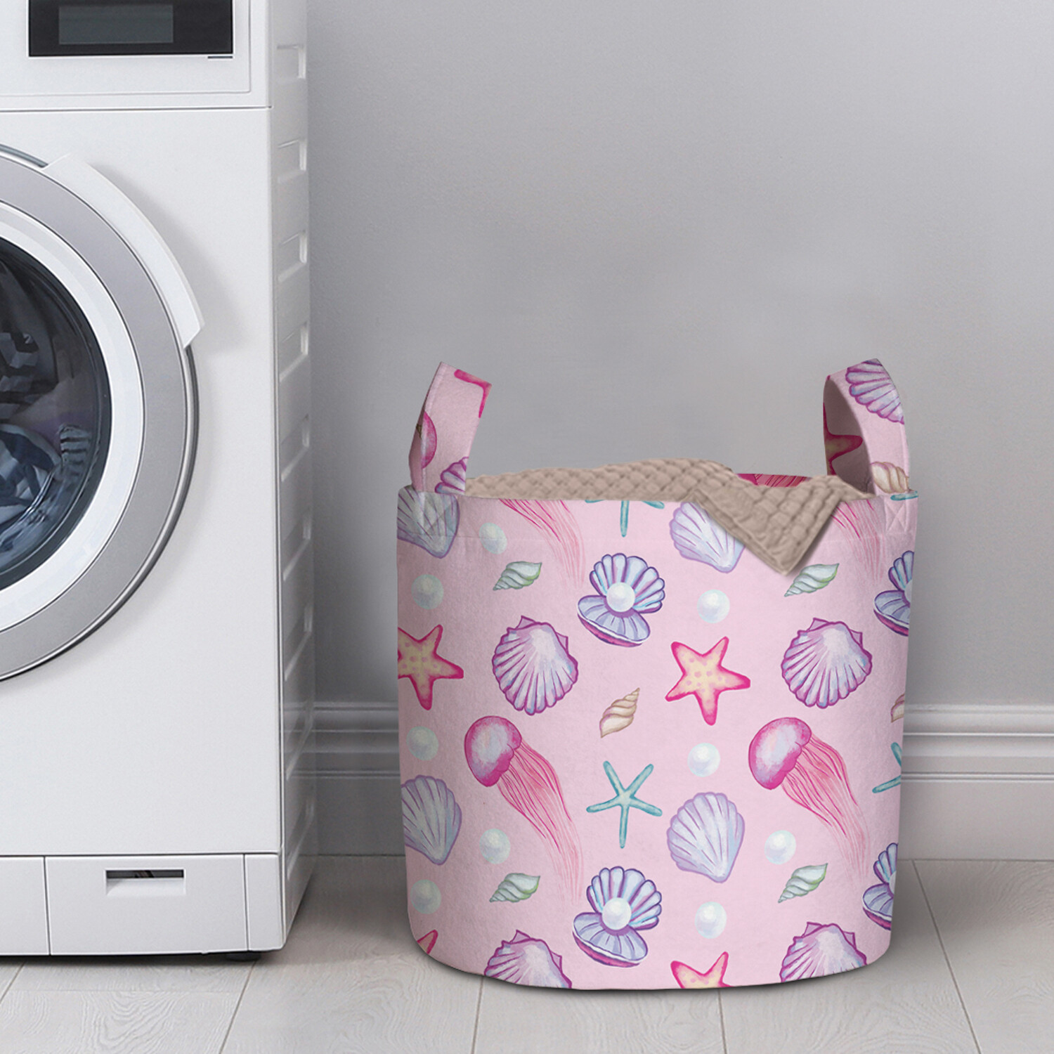 

Корзина для хранения вещей JoyArty Морской паттерн 35x35 см, Розовый, Морской паттерн