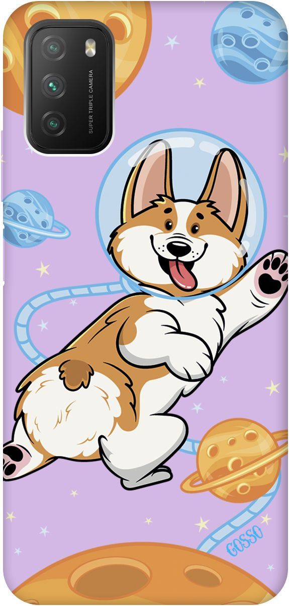 

Чехол на Xiaomi Redmi 9T "CosmoCorgi" сиреневый, Фиолетовый;коричневый, 2630