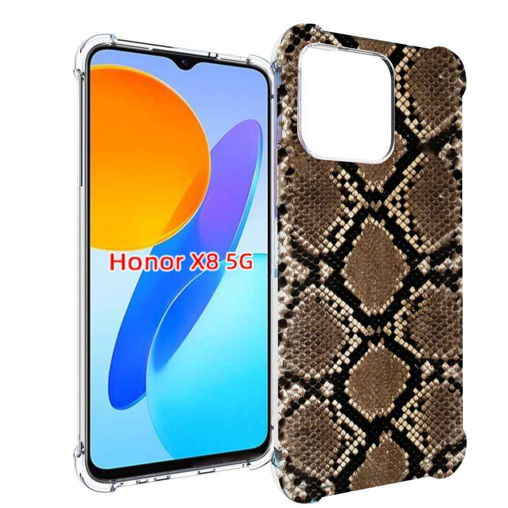 

Чехол MyPads змеиная кожа для Honor X8 5G, Прозрачный, Tocco