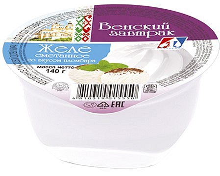 

Желе сметанное Венский завтрак со вкусом пломбира 12% БЗМЖ 140 г
