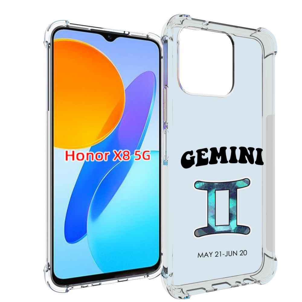 

Чехол MyPads знак зодиака близнецы 1 для Honor X8 5G, Прозрачный, Tocco