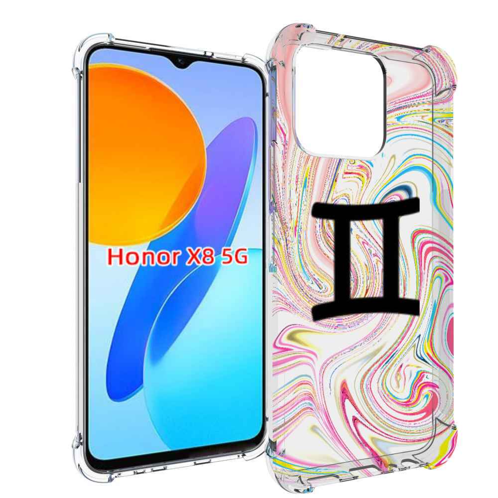 

Чехол MyPads знак зодиака близнецы 2 для Honor X8 5G, Прозрачный, Tocco