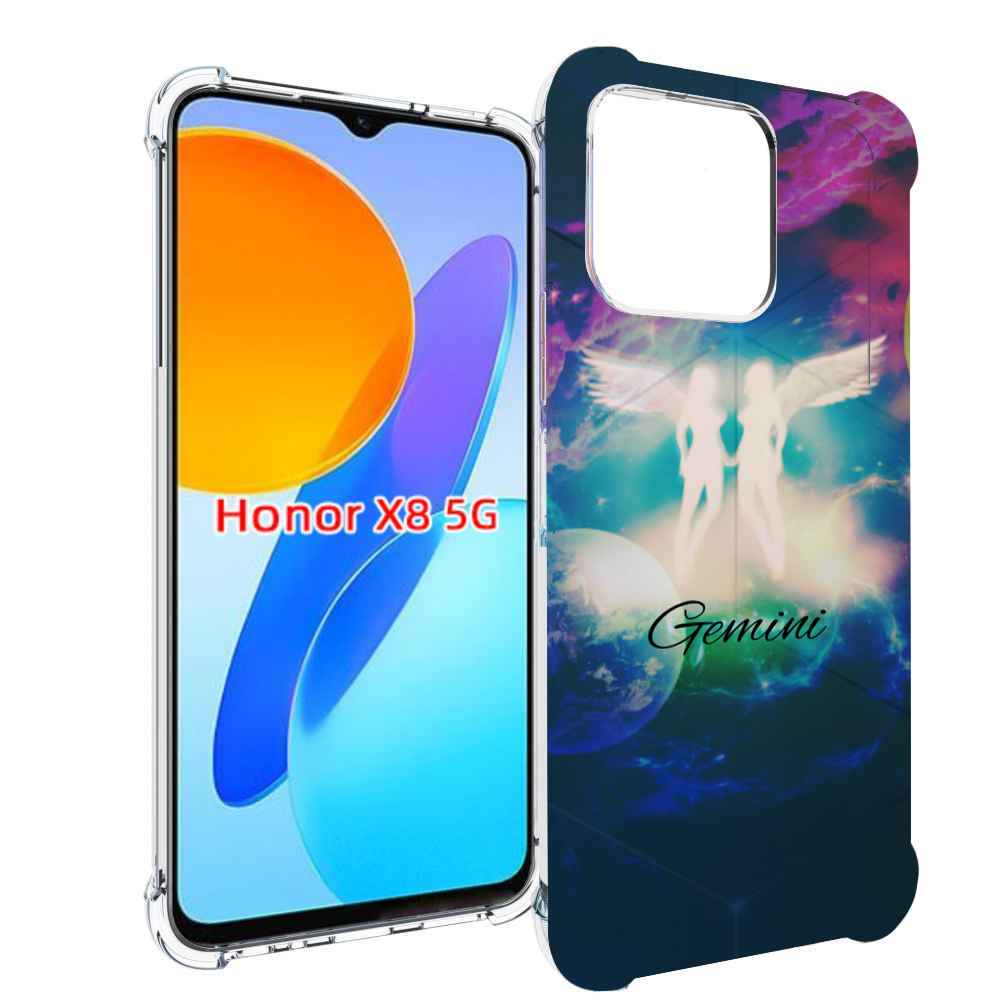 

Чехол MyPads знак зодиака близнецы 3 для Honor X8 5G, Прозрачный, Tocco