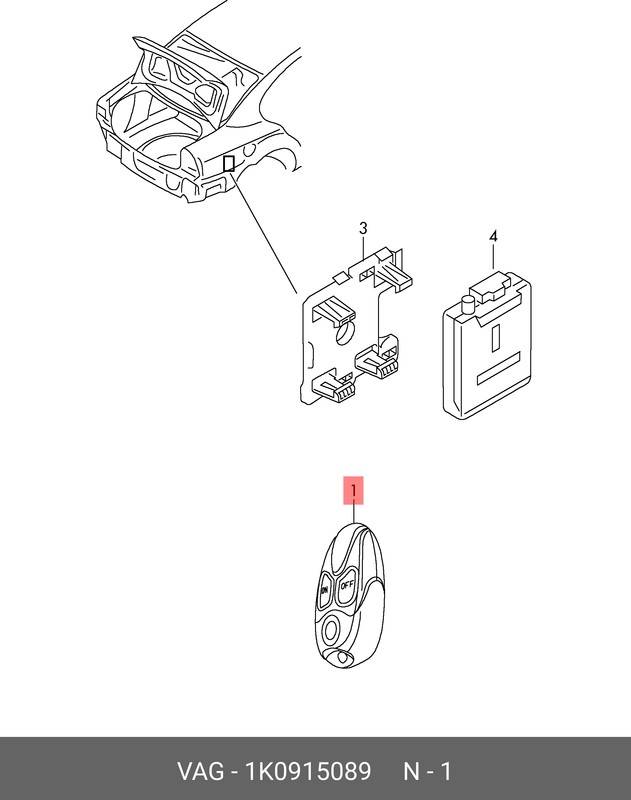Батарейка Ключа (Пульта) Управления Webasto Vag VAG 1K0915089