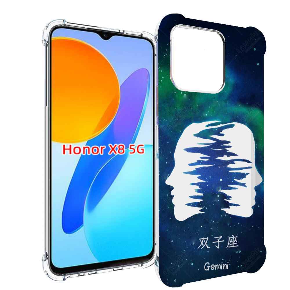 

Чехол MyPads знак зодиака близнецы 6 для Honor X8 5G, Прозрачный, Tocco
