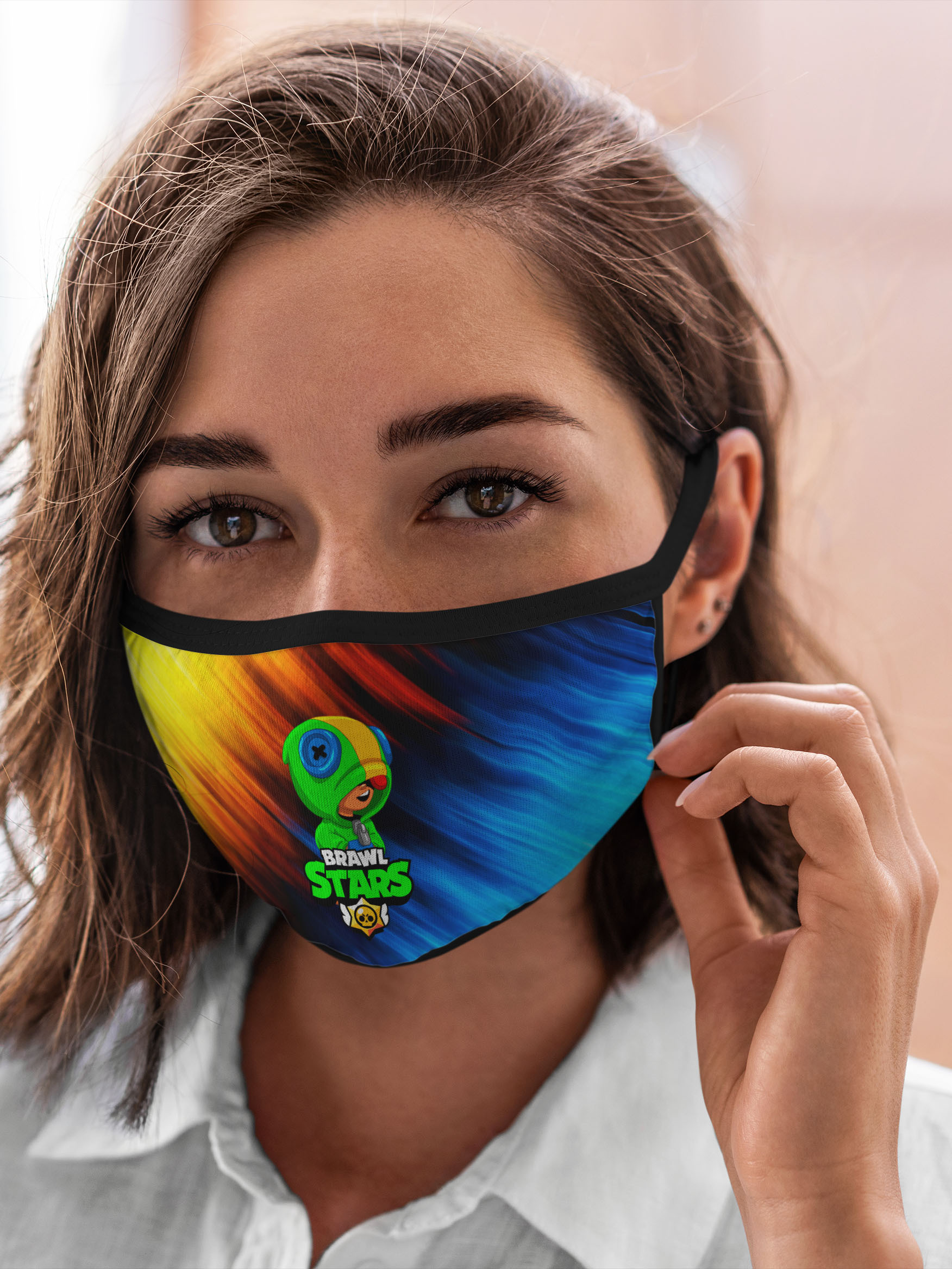 

Многоразовая маска унисекс Burnettie Brawl Stars Leon, Разноцветный, Brawl Stars Leon