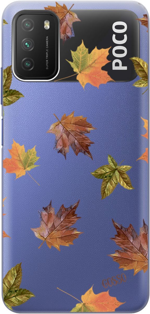 

Чехол на Xiaomi Redmi 9T "Maple" прозрачный, Прозрачный;оранжевый, 1830