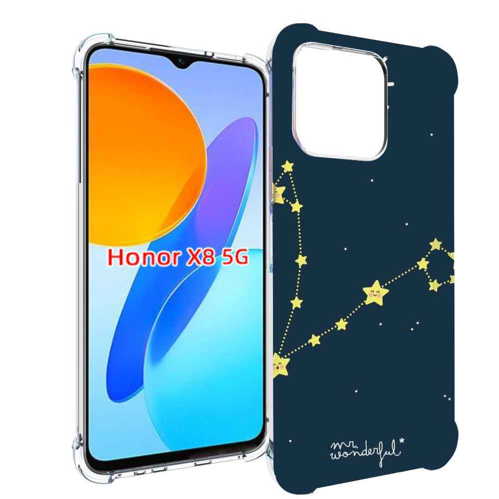 

Чехол MyPads знак зодиака рыбы 1 для Honor X8 5G, Прозрачный, Tocco