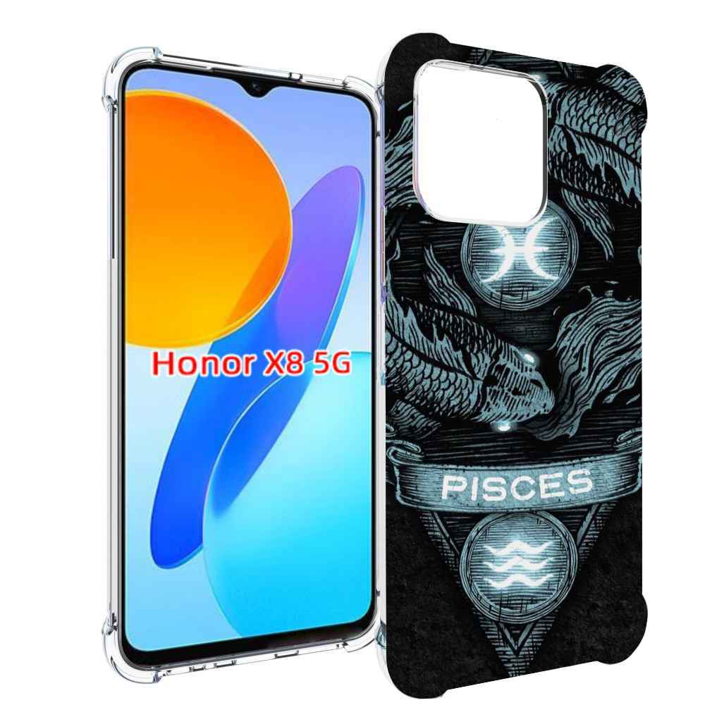

Чехол MyPads знак зодиака рыбы 4 для Honor X8 5G, Прозрачный, Tocco