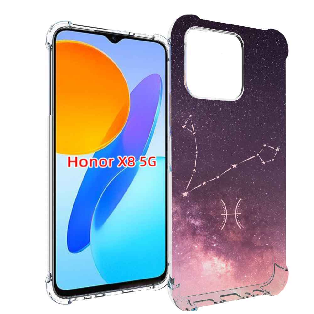 

Чехол MyPads знак зодиака рыбы 5 для Honor X8 5G, Прозрачный, Tocco