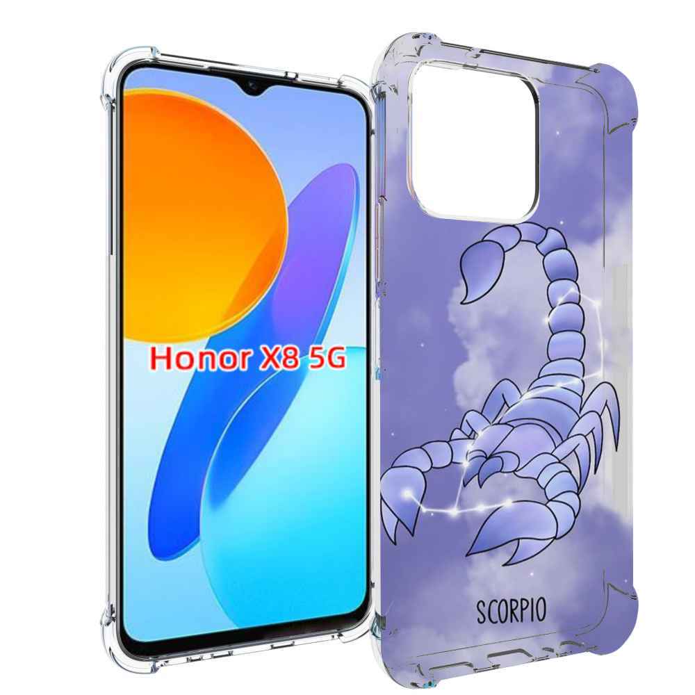 

Чехол MyPads знак зодиака скорпион 2 для Honor X8 5G, Прозрачный, Tocco