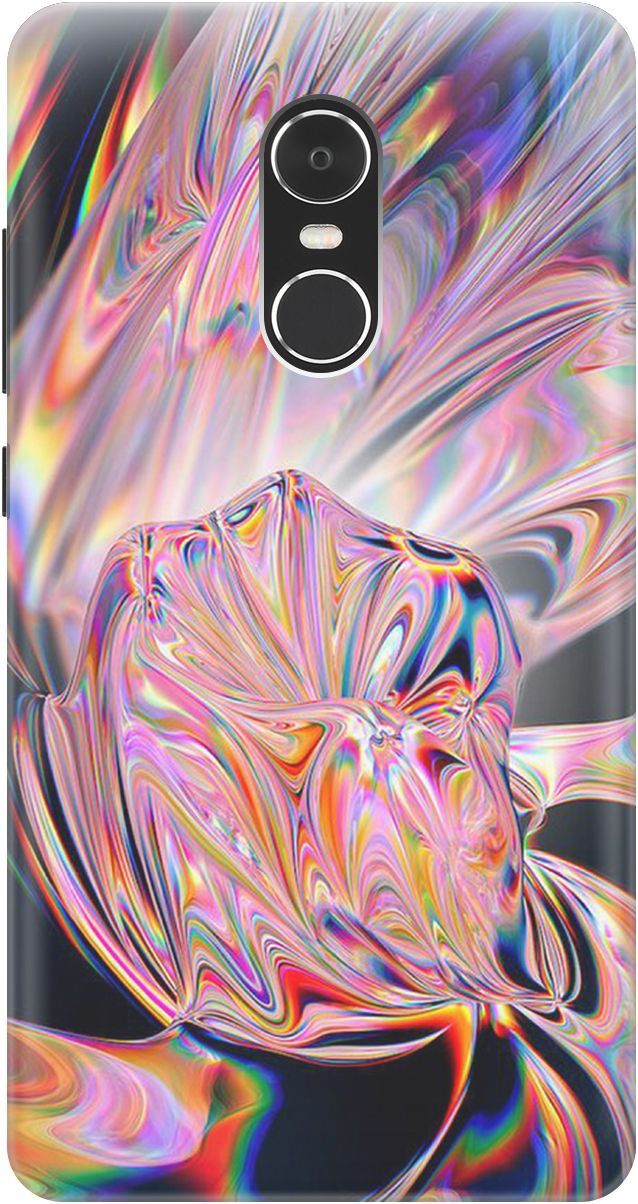 

Чехол на Xiaomi Redmi Note 4 "Стеклянная абстракция", Розовый;черный, 3150