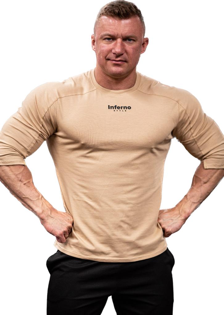 

Лонгслив мужской INFERNO style Ф-006 бежевый 3XL, Ф-006