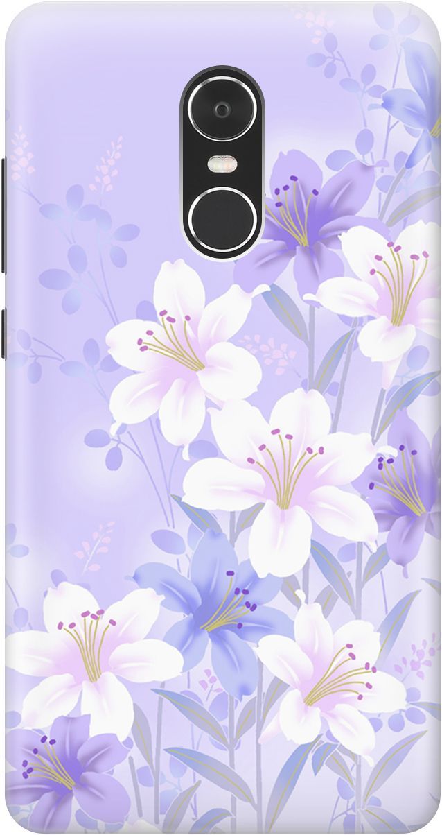 

Чехол на Xiaomi Redmi Note 4 "Лилии на фиолетовом", Белый;фиолетовый, 3150