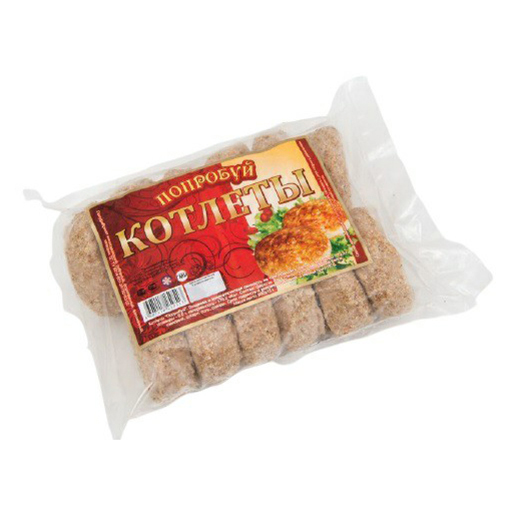 

Котлеты говядина-курица Попробуй замороженные 900 г