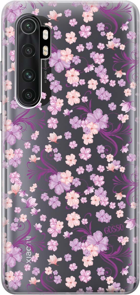 

Чехол на Xiaomi Mi Note 10 Lite "Lilac Flowers" прозрачный, Прозрачный;фиолетовый, 154