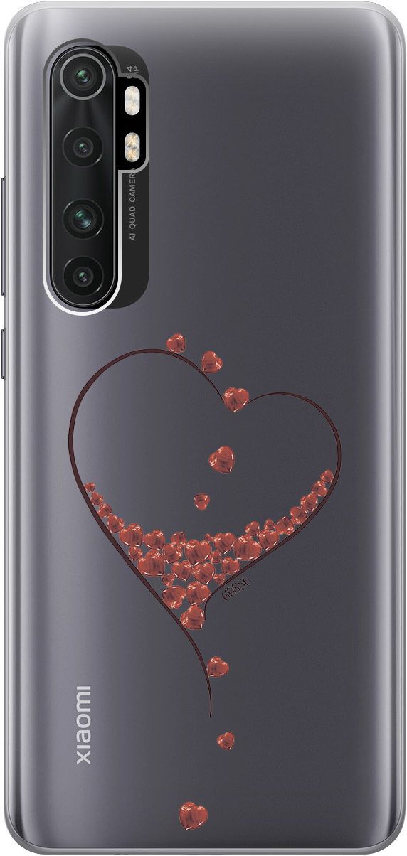 

Чехол на Xiaomi Mi Note 10 Lite "Little hearts" прозрачный, Прозрачный;черный, 154