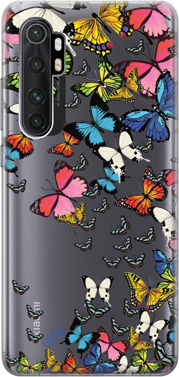 

Чехол на Xiaomi Mi Note 10 Lite "Magic Butterflies" прозрачный, Прозрачный;желтый, 154