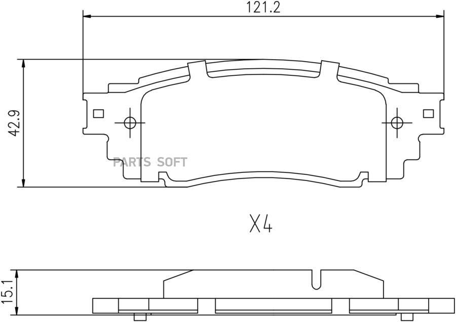 

Тормозные колодки BARNETT дисковые ty109