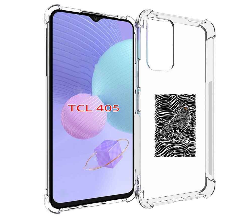 

Чехол MyPads ворон в абстракции для TCL 405, Tocco