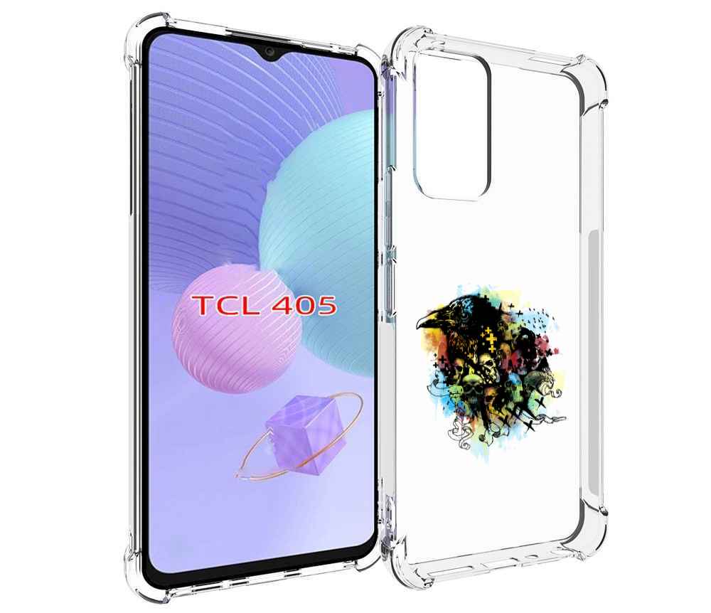 

Чехол MyPads ворон и черепа для TCL 405, Tocco