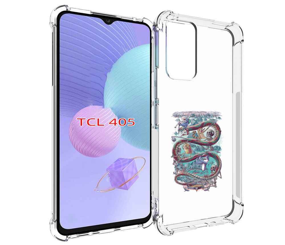 

Чехол MyPads время приключений страшилка для TCL 405, Tocco