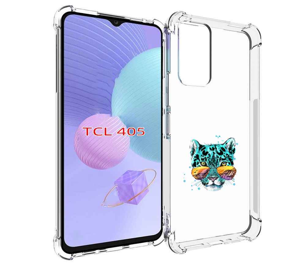 

Чехол MyPads голубой лео для TCL 405, Tocco