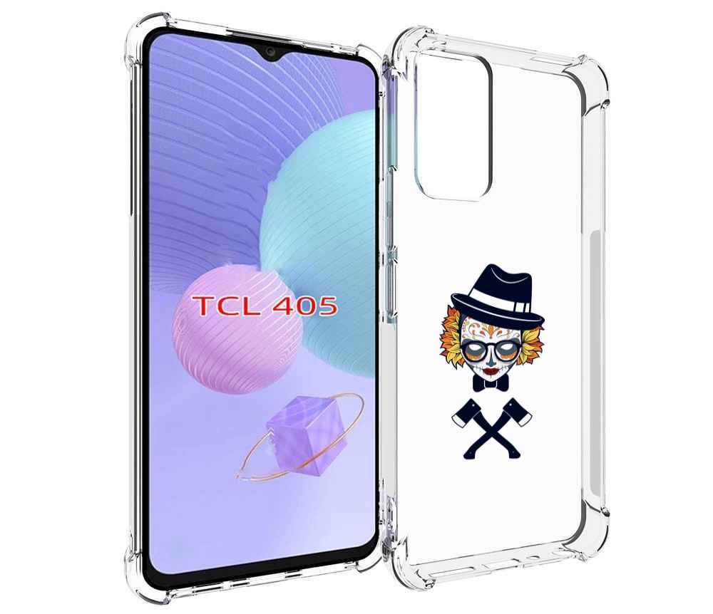 

Чехол MyPads девушка в маске с топорами рисунок для TCL 405, Tocco