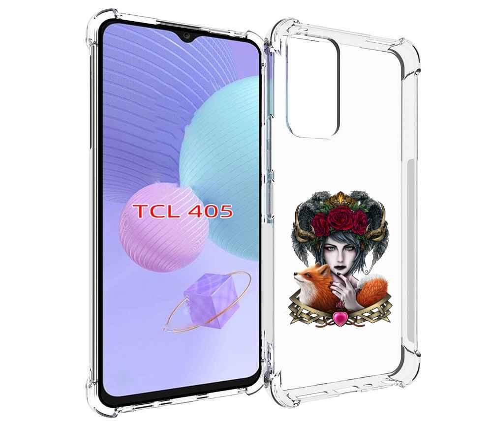 

Чехол MyPads девушка с лисой для TCL 405, Tocco