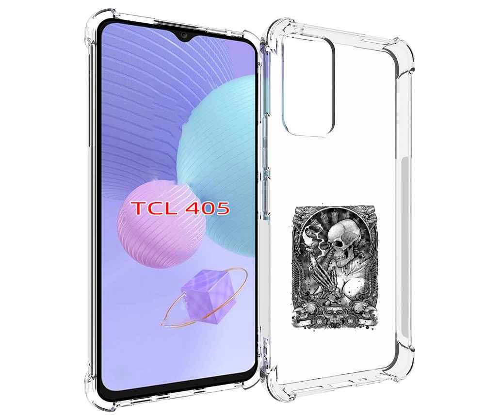 

Чехол MyPads девушка скелет для TCL 405, Tocco