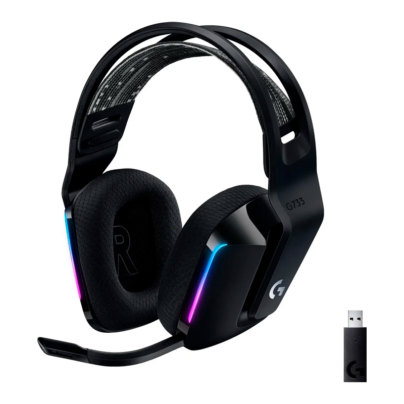 

Компьютерная гарнитура Logitech G733 Lightspeed, черный