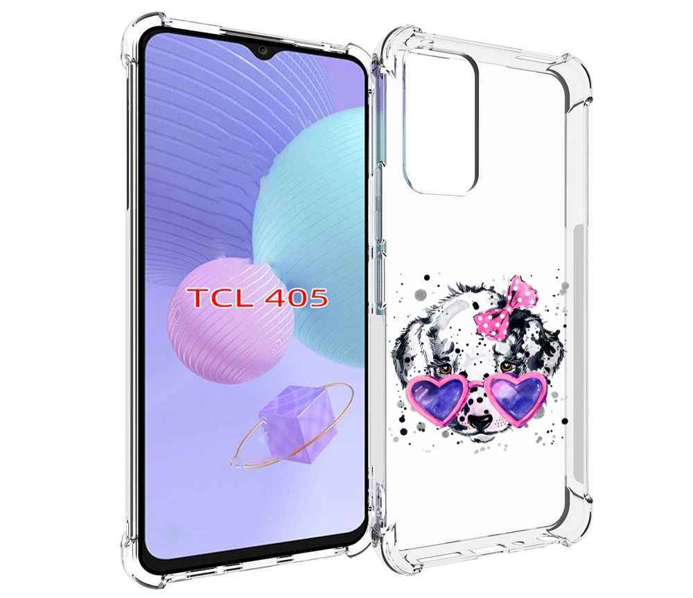 

Чехол MyPads долматинец в очках для TCL 405, Tocco
