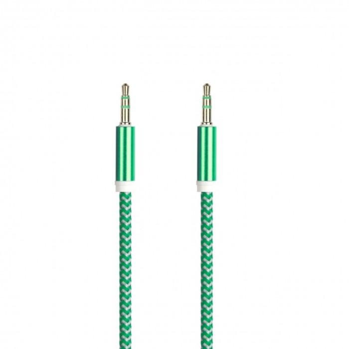 

Кабель аудио AUX Smartbuy A35, Jack 3.5 мм(m)-Jack 3.5 мм(m), в оплётке, 1 м, зеленый