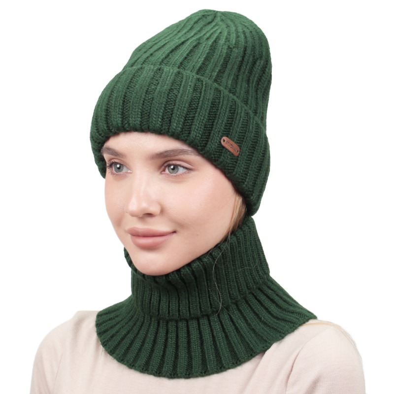 Комплект шапка и снуд женский Flioraj 4712/4658 зеленый