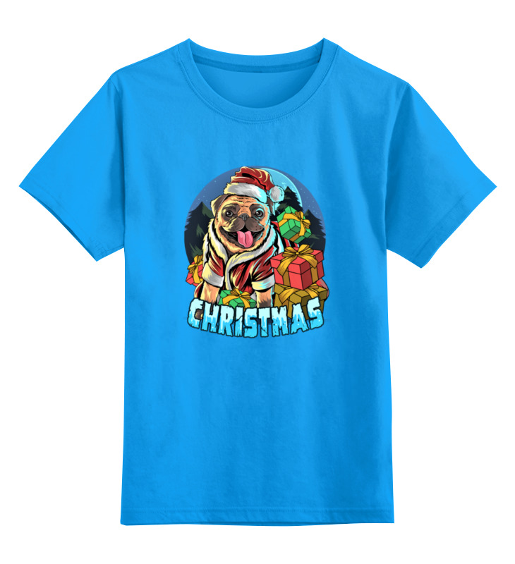 

Футболка детская Printio Новогодняя цв. голубой р. 152, Новогодняя